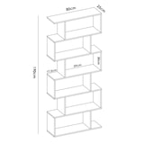 thumbnail of Dmora Libreria Joliet, Mobile portalibri alta bifacciale, Scaffale divisorio con 5 ripiani, Scaffale da ufficio moderno, 80x24h192 cm, Bianco lucido