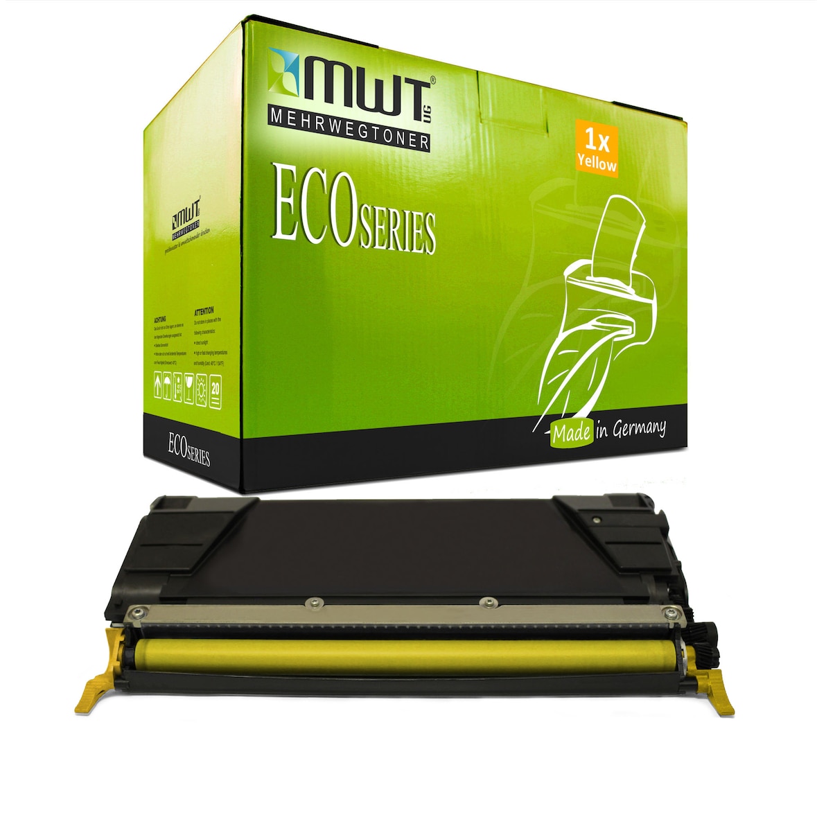 1 Mehrwegtoner kompatible Lasertoner ersetzt Lexmark 00C5222YS Yellow