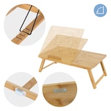 thumbnail of ML-Design Laptoptisch Bambus höhenverstellbar – Klappbarer Betttisch mit 4 Neigungswinkeln, Schublade & Lüftungslöchern, Frühstückstisch &