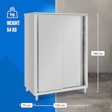 thumbnail of Royal Catering Armario para vajilla de acero inoxidable - 120 x 70 x 180 cm -