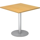 thumbnail of bümö Besprechungstisch, Esstisch klein, Tisch eckig 80x80 cm - kleiner Esstisch Buche, Rundtisch Esstisch 2 Personen mit Holz-Platte, Säule aus
