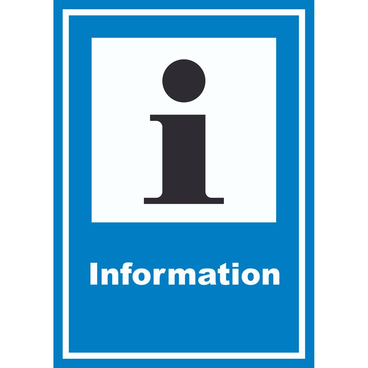 Information Schild A5 Rückseite selbstklebend
