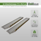 thumbnail of TRUTZHOLM 2 x Schwerlastrampen 212cm Traglast 3800kg/Paar Alu grau geriffelt Rampen Verladerampen