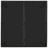 thumbnail of Mesa de jardín superficie de vidrio ratán PE negro 90x90x75 cm