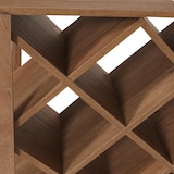 thumbnail of Bartafel HWC-M45, statafel bartafel wijnrek wijnkast, opbergvakken 93x120x98cm, bruin