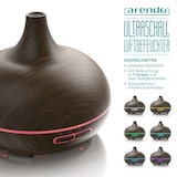 thumbnail of Arendo Luftbefeuchter, Aroma Diffuser in Holz Design mit LED, Diffusor, Timer Funktion, 7-Farben Wechsel, 300ml, Dunkelbraun
