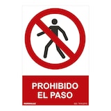 thumbnail of Señal de prohibido el paso normaluz 30x40 cm