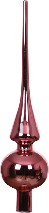 thumbnail of Christbaumspitze Glas 26cm Weihnachtsbaumspitze glänzend uni Christbaumschmuck Weihnachtsbaumschmuck Blütenrosa