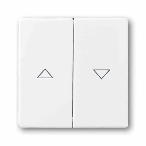 FUTURE LINEAR Wippe zweiteilig, Jalousie, studioweiß, glänzend, Symbol Pfeile