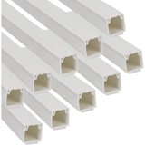 thumbnail of Jandei - Pack x10 Canaleta Adhesiva Blanca para Cables PVC. Organización y Protección del Cableado 40 cm Longitud (4 Metros) (12x12mm)