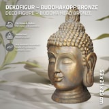 thumbnail of ECD Germany Buddha Kopf Statue 53 cm Bronzeoptik Polyresin Dekofigur Skulptur Meditation Yoga Innen Außen