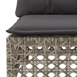 thumbnail of vidaXL 7-tlg. Garten-Sofagarnitur mit Kissen Grau Poly Rattan