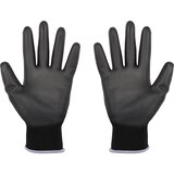 thumbnail of Polyester-Schutzhandschuhe mit PU-Beschichtung schwarz, Größe 10