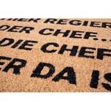 thumbnail of Jet-Line Kokos Fußmatte REGINA 45x75x1,5 cm Schuhabstreifer Schriftaufdruck Outdoor 100 % Kokos