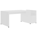 thumbnail of Mesa de centro madera contrachapada blanco 90x45x35 cm