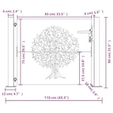 thumbnail of vidaXL Poort 105x80 cm boomontwerp cortenstaal
