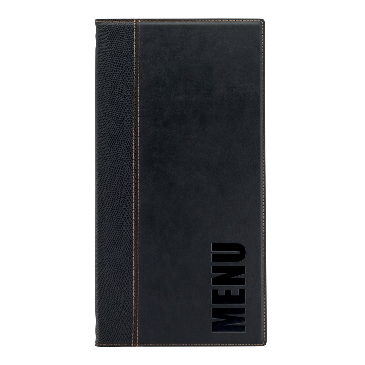 Securit® Menukaart A45 "Trendy" - Zwart - Kunstleer - 4 zijden
