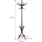thumbnail of COSTWAY 184 cm jasstaander met parapluhouder, jasstaander met 12 jashaken