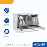 thumbnail of Exquisit Geschirrspüler GSP206-030D weiss | Spülmaschine 55 cm | Power+ | ECO Modus | Tischgerät