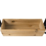 thumbnail of Décoshop26 - Separè con fioriera/vaso in legno e acciaio 116x118 cm cornice nera 04_0008416