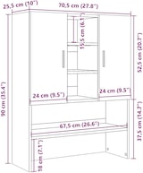 thumbnail of vidaXL Waschmaschinenschrank Artisan-Eiche 70,5x25,5x90 cm