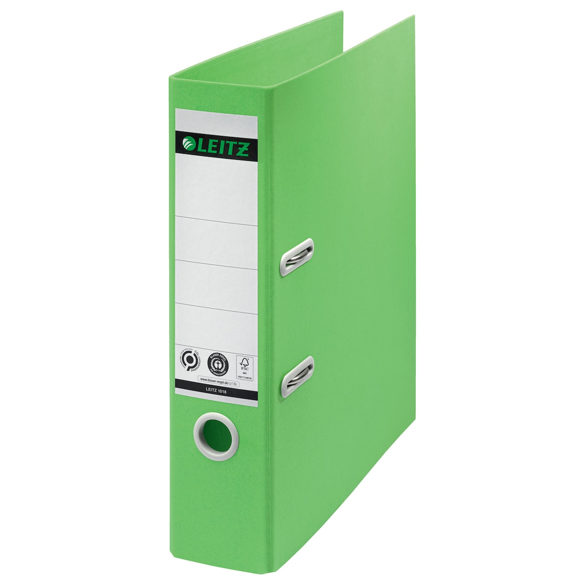 Leitz 1018-00-55 1018 Qualitäts-Ordner Recycle 180° - A4, 80 mm, klimaneutral, grün
