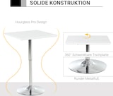 thumbnail of Stehtisch höhenverstellbar Weiß 60x60x92 cm quadratisch MDF Tischplatte Stahlgestell mit rutschfesten Gummifüßen modern für Küche Balkon