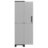 thumbnail of Armoire de rangement 2 portes 4 Etagères Grise 68 x 37 x H169 cm 4 pieds INTEC