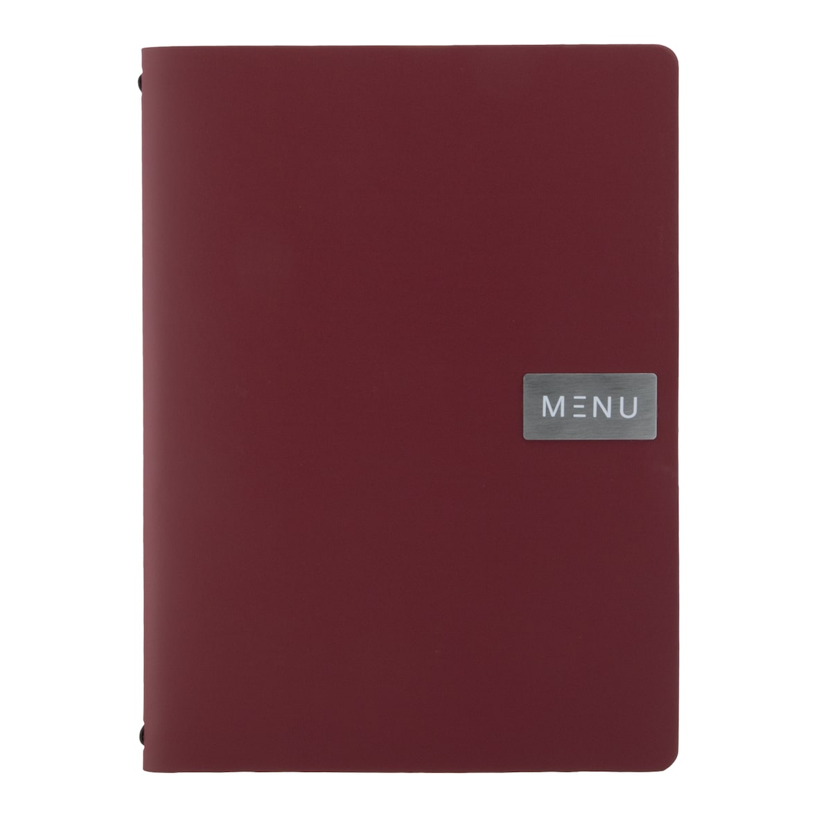 Securit® Royal Speisekartenhalter aus Leder – 1 Doppelseite – A4 – Rot