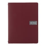 thumbnail of Securit® Royal Speisekartenhalter aus Leder – 1 Doppelseite – A4 – Rot