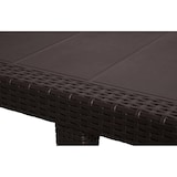 thumbnail of Dmora Gartentisch Roma, Rechteckiger ausziehbarer Esstisch, ausziehbarer Gartentisch in Rattan-Optik, 100 % Made in Italy, 150x90h72 cm, Braun