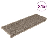 thumbnail of vidaXL Treppenmatten Selbstklebend Sisal 15 Stk. 65x21x4cm Dunkelbeige