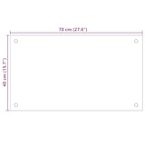 thumbnail of vidaXL Küchenrückwand Transparent 70×40 cm Hartglas