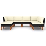 thumbnail of 8-tlg. Garten-Lounge-Set mit Kissen Poly Rattan Schwarz