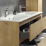 thumbnail of Alpenberger Badezimmermöbel Set mit Doppel Waschbecken mit Unterschrank, Spiegel und Hochschrank | Waschtisch Waschbeckenunterschrank Badschrank