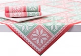 thumbnail of Sovie HORECA Tischdecke Chriss in Rot-Grün aus Linclass® Airlaid 80 x 80 cm, 20 Stück - Mitteldecke Weihnachten