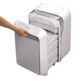 thumbnail of Fellowes Distruggidocumenti a microframmento LX211, 15 fogli, per piccolo ufficio, cestino 23L, Intellibar e Safesense, sicurezza P-5, bianco, 5050301