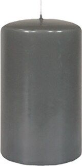 thumbnail of Flachkopf-Stumpenkerzen Grau 80 x Ø 100 mm, 4 Stück