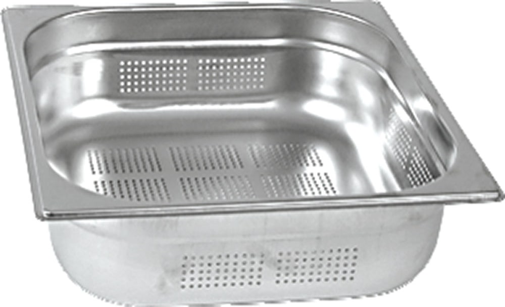 Stalgast Edelstahl Gastronormbehälter Serie STANDARD, GN 1/2 (150mm), perforiert/gelocht