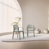 thumbnail of garbar WIND Set 4 Silla Con Brazos Interior, Exterior Blanco