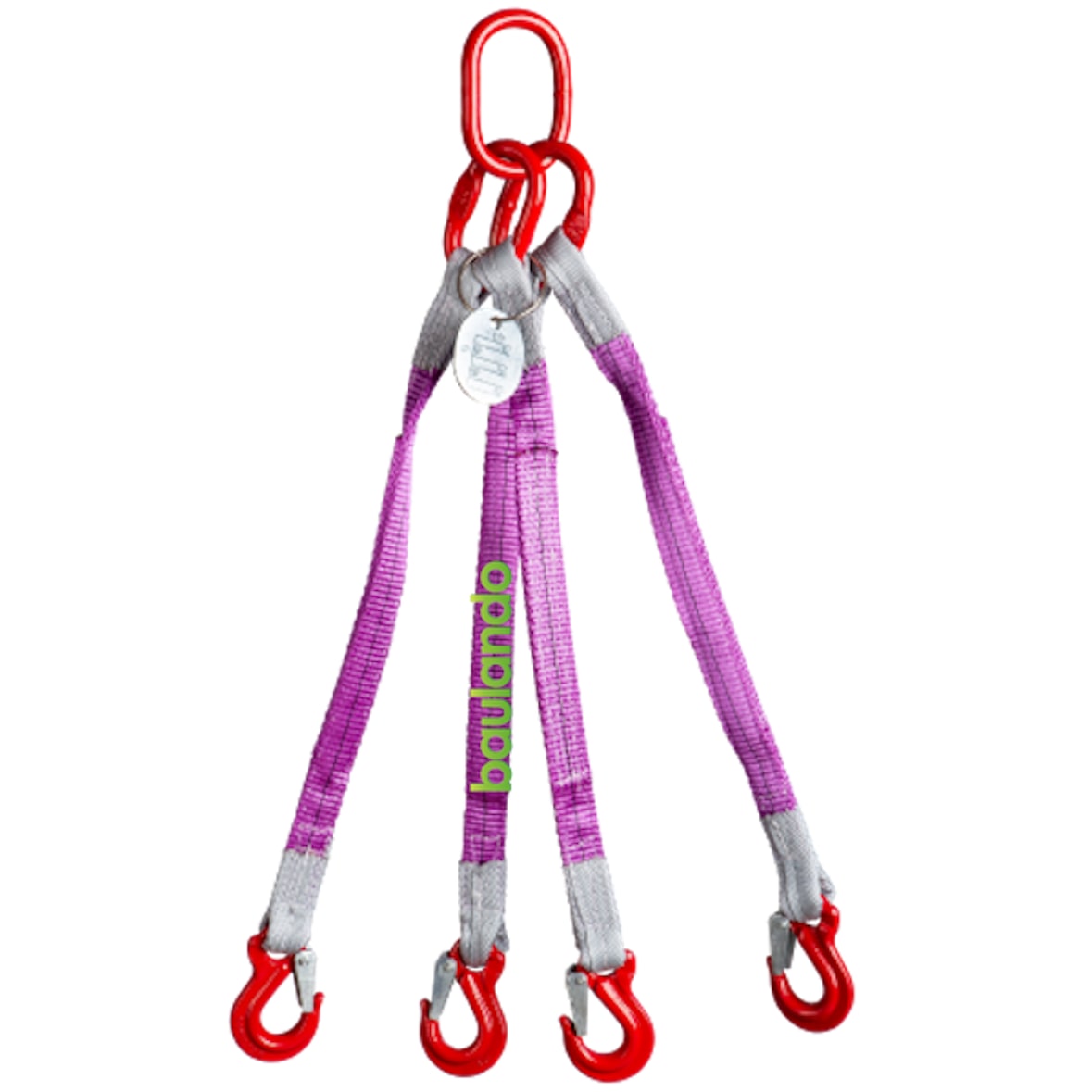 Trizeratop Hebebandgehänge 4 Strang 6300 kg 4 Meter Ösenhaken