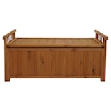 thumbnail of Arca de arrumação HWC-O13, arca de jardim, caixa de almofadas, madeira de abeto FSC® 53x108x60cm ~ natural