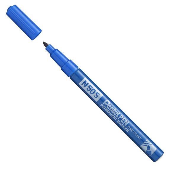 Marqueur permanent Pen N50S, pointe conique 3,18 mm, encre bleue