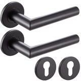 thumbnail of Türgriff SCHWARZ Türgarnitur Türdrücker Türbeschlag Türklinke Innentür Bad WC EMILY PZ Garnitur-SET