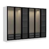 thumbnail of Armario Kale-6664 blanco negro 270x190x52 cm