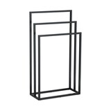 thumbnail of Relaxdays Handtuchständer, 3 Stangen, Stahl, H x B x T: 82,5 x 46 x 21 cm, stehender Duschtuchhalter fürs Bad, schwarz