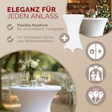 thumbnail of DETEX® Stehtischhusse Weiß 70-75cm Verstärkter Fußbereich 30°C Waschbar Stehtisch Hussen Stretch Tisch Überzug Hochzeit
