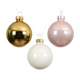 thumbnail of 20 Weihnachtskugeln Glas 6cm glänzend Christbaumkugeln Weihnachtsbaumkugeln Christbaumschmuck Weihnachtsbaumschmuck Weihnachten Rosa Gold Mix