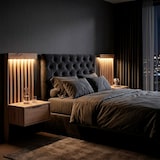 thumbnail of Set 2 Comodini Moderni Con Cassetto Comodino Camera Da Letto Design Salvaspazio In Laminato Resistente Florina 50 x 39,6 x 104 cm Rovere e Antracite