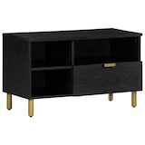 thumbnail of Helloshop26 - Meuble TV avec grand espace de rangement design industriel salon 80 x 33 x 46 cm en bois d'ingénierie noir 02_0057720